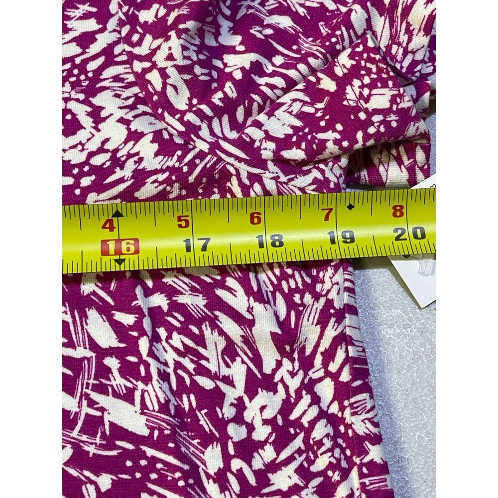 JM Collection Medium Rayon Span Knit Top Purple Fizz Short Sleeve Made In Indone - Picture 7 of 10